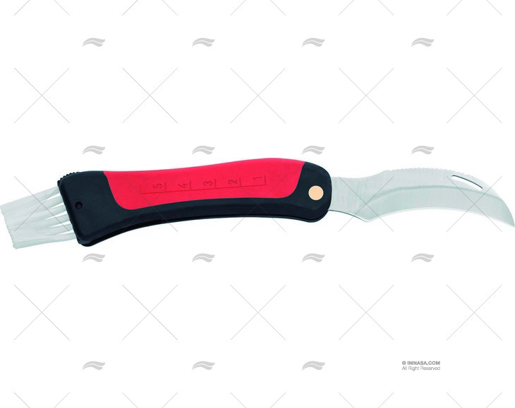 CUCHILLO SETAS PLEG ROJO 18-H11cm