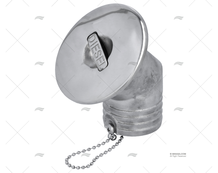 TAMPÃO GASÓLEO 50mm INOX ÂNGULO