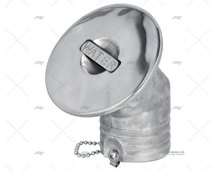 STAINLESS STEEL WATER CAP 50mm ANGLE