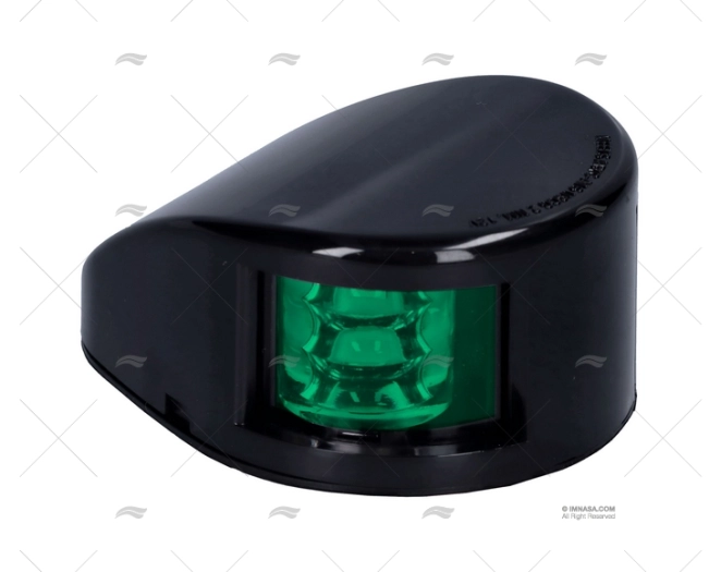 LUZ 7045 VERDE PLANA 12V LED PRETO