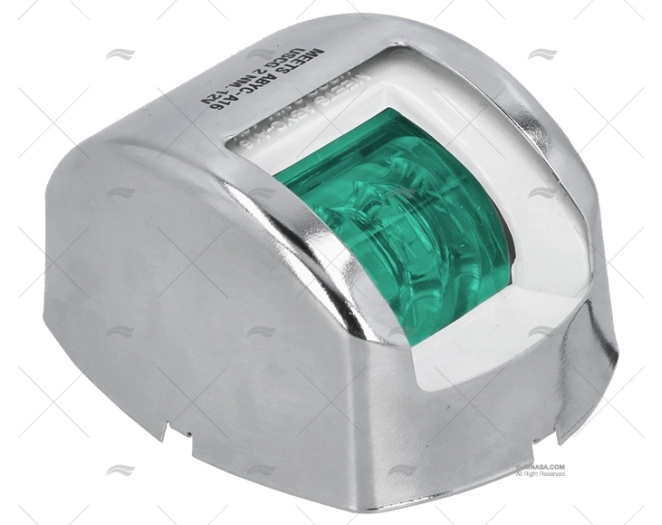 LIGHT 7045 GREEN LATERAL 12V LED S.S.