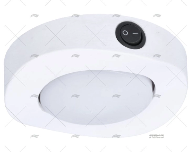 PLAFONIERA IP66 LED 12-24V 1.5W C/ INTERRUTTORE BIANCO