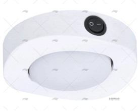 Plafon IP66 Led 12-24V 1.5W C/ Interruptor BRANCO