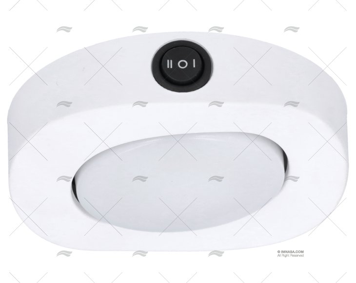 PLAFON BRANCO LUZ LED BRANCA E VERMELHA MARINE TOWN