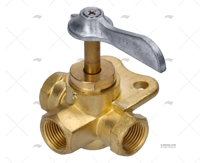 BRASS 3 WAYS VALVES 1/4FNPT