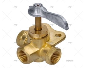 BRASS 3 WAYS VALVES 1/4FNPT