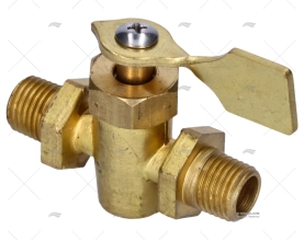 RUBINETTO 2 VIE 1/4" FNPT OTTONE M/M