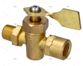 RUBINETTO 2 VIE 1/4" FNPT OTTONE M/F