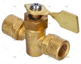 RUBINETTO 2 VIE 1/4"FNPT OTTONE F/F