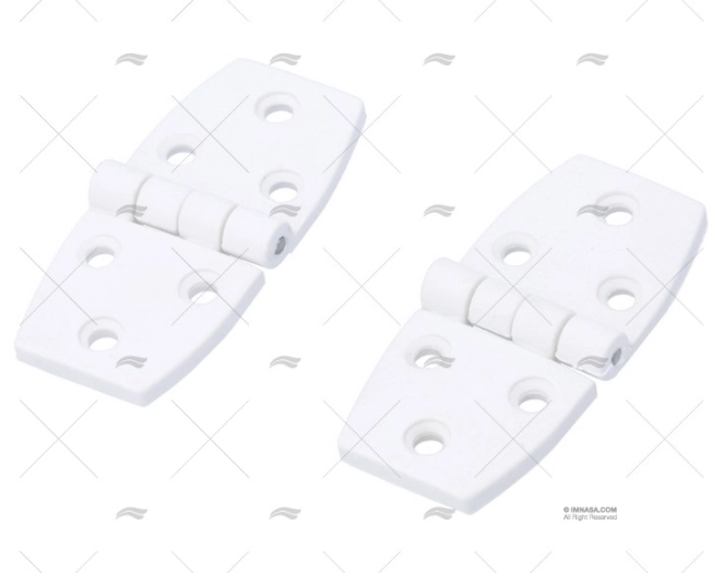 CHARNIERE NYLON BLANC 2-7/8" X1-3/8"(2u)