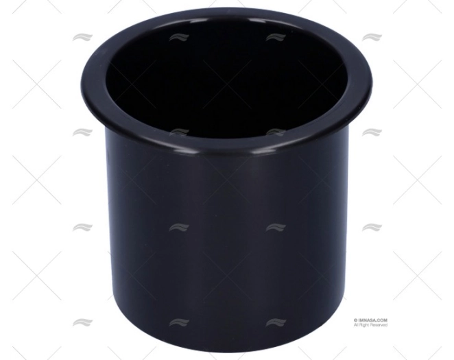 PORTA-COPOS EMBUTIDO ABS 3" X 3" PRETO