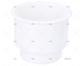 SOTTOBICCHIERE DA INCASSO ABS 3-1/4" X 4" BLA