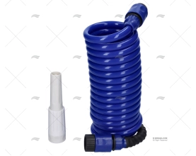 TUBO FLESSIBILE A SPIRALE BLU 4.5MTS CON DIFFUSORE