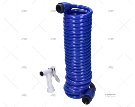 TUBO FLESSIBILE A SPIRALE BLU 7.5MTS C/PISTOLA