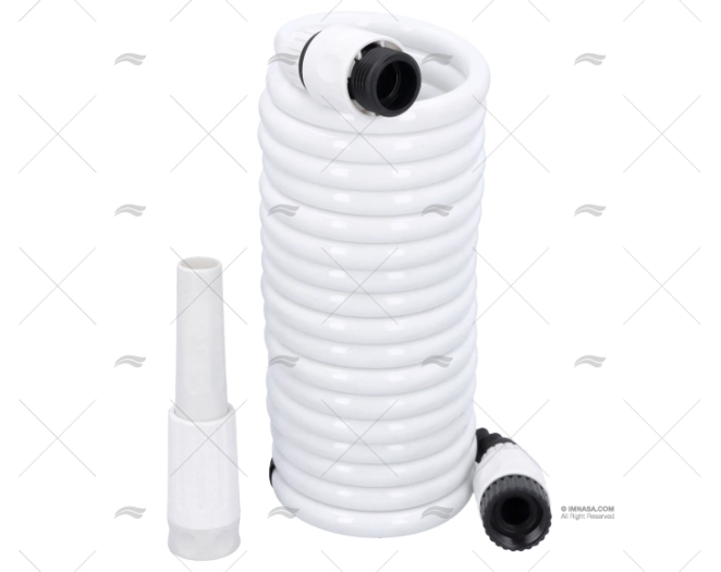 MANGUEIRA ESPIRAL BRANCA 4.5MTS C/DIFUSOR