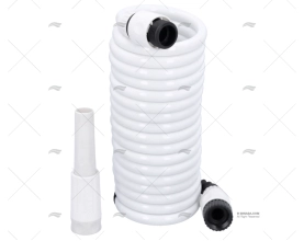 MANGUEIRA ESPIRAL BRANCA 4.5MTS C/DIFUSOR
