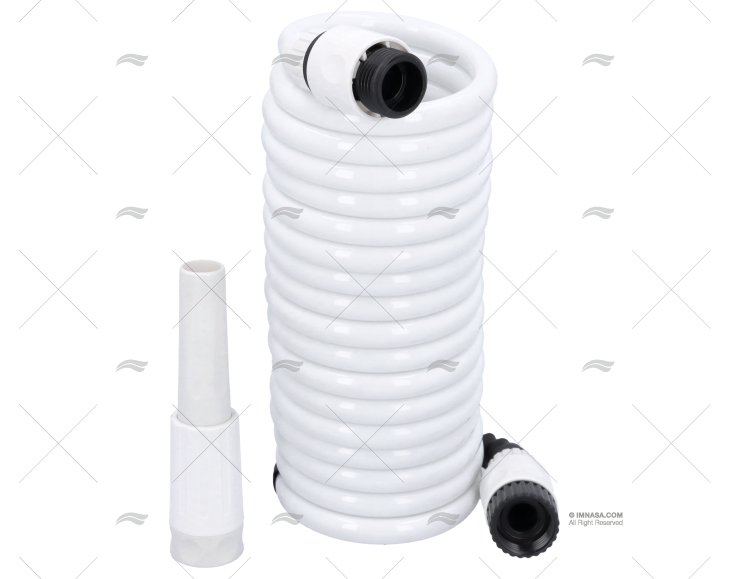 MANGUEIRA ESPIRAL BRANCA 4.5MTS C/DIFUSOR