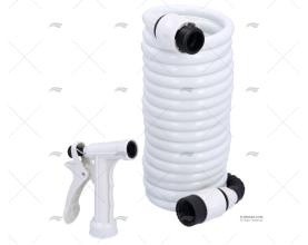TUBO FLESSIBILE SPIRALATO BIANCO 4.5MTS C/PISTOLA