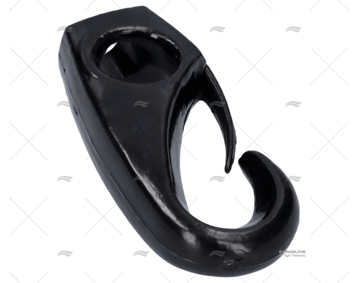 NYLON SHOCK CORD HOOK BLACK 1/4" (4u)