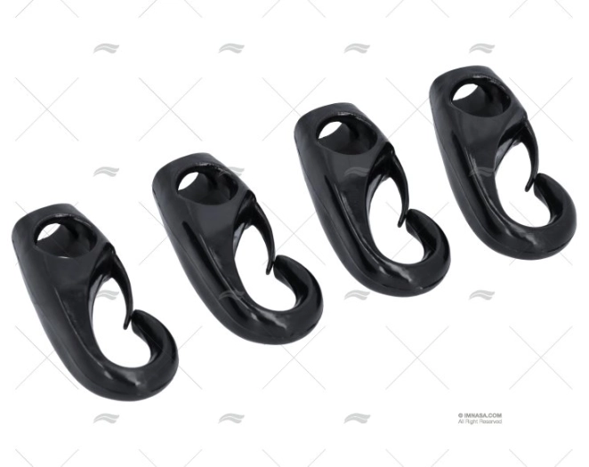 MOSCHETTONE NYLON 10mm  3/8"  NERO  (4pz)