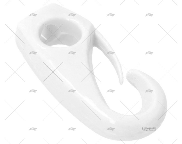 MOSCHETTONE NYLON  6mm  1/4"  BIANCO (4pz)