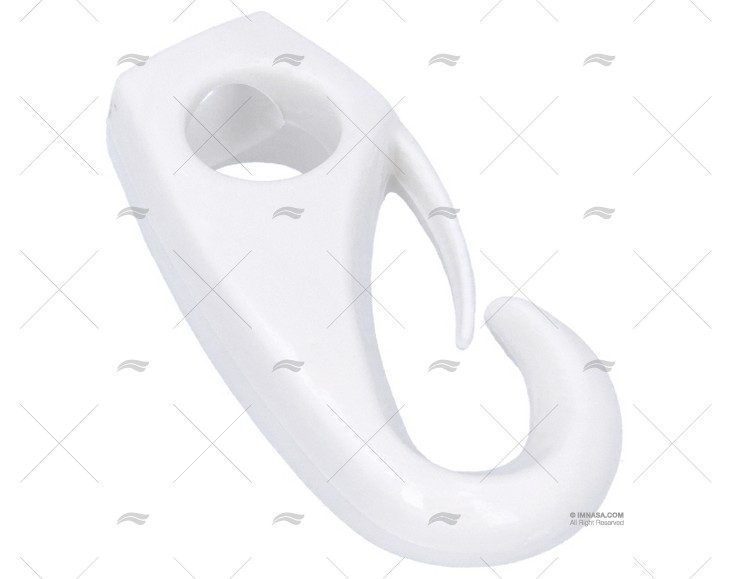 MOUSQUETON PLASTIQUE BLANC 5/16" (4u)