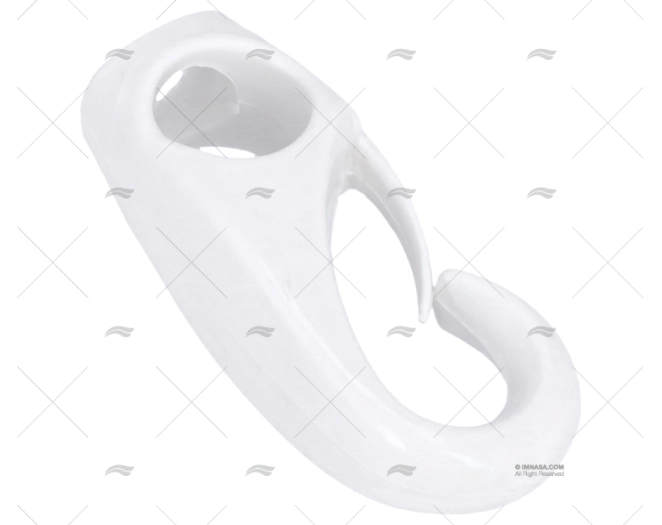MOSQUETÃO NYLON 10mm  3/8"  BRANCO (4un)