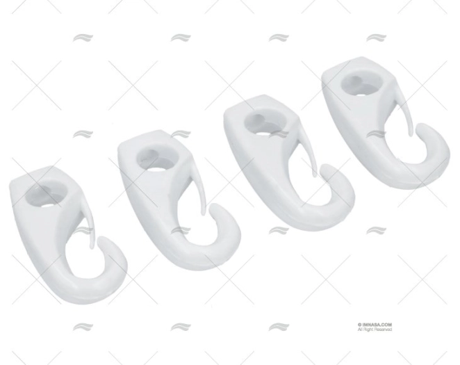MOSQUETÃO BRANCO PLÁSTICO 4mm (4un)