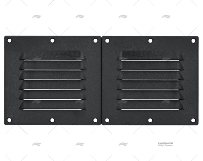 GRIGLIA PLASTICA NERA 118X256 mm