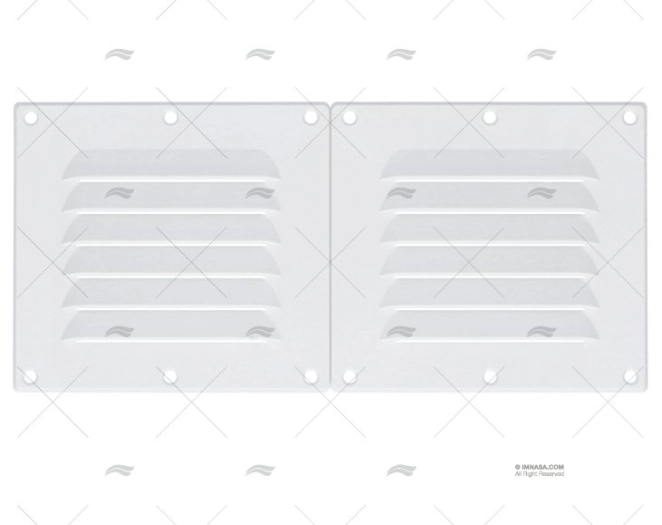 GRELHA PLÁSTICO BRANCA 118X256 mm