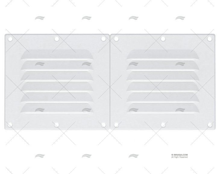 LOUVER VENTILATOR PLASTIC WHITE 118X256