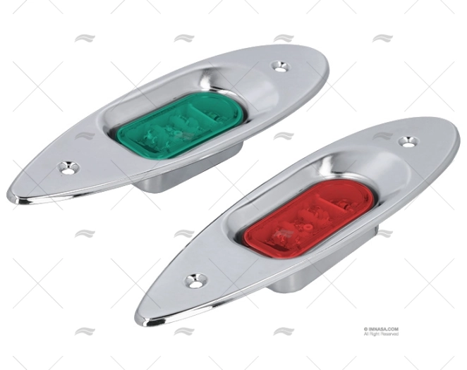 SIDE LIGHTS RED/GREEN INOX