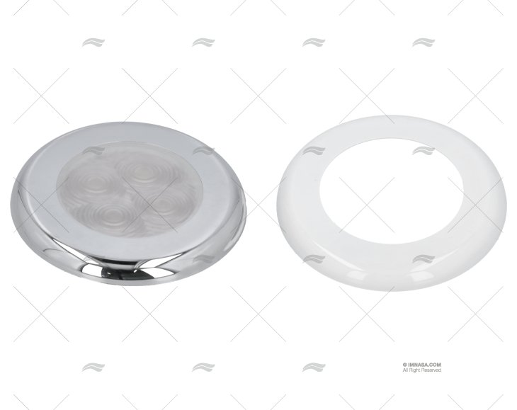 LUZ EMBUTIDA LED VERMELHA INOX