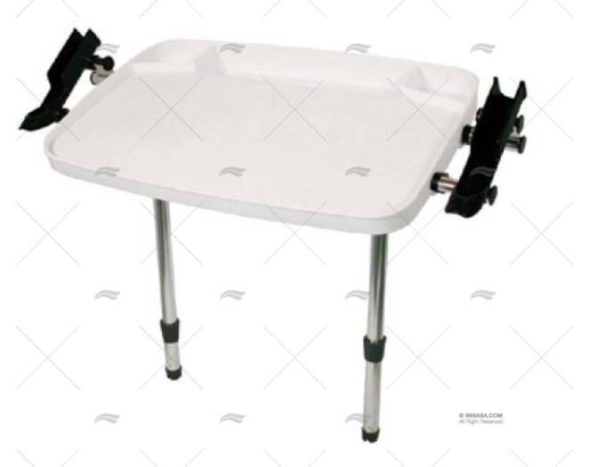 MESA PORTACANAS PESCA 705X370 C/PORTA