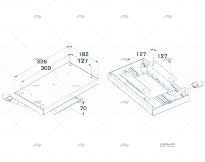 SEAT SLIDER SEAT 338X182mm