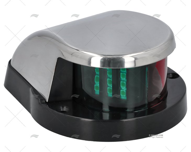 LUZ NAVEGAÇÃO BICOLOR LED 12V INOX