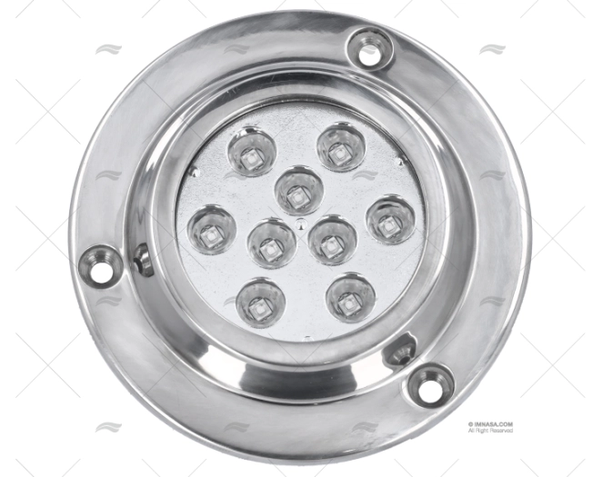 LUZ SUBMERSÍVEL AZUL   10-30V INOX 3L
