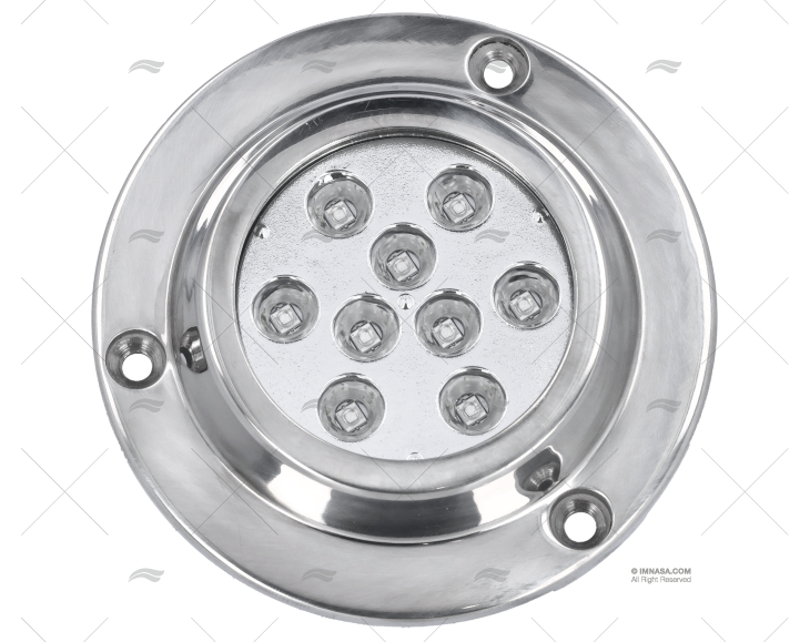 LUZ SUBMERSÍVEL AZUL   10-30V INOX 3L
