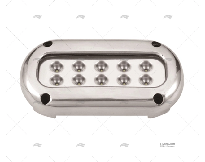 LUZ SUMERGIBLE ALARGADO LED SUPERFICIE INOX 10-30