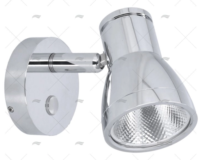 LUCE DA LETTURA LED 10-30V ALLUMINIO CROMATO