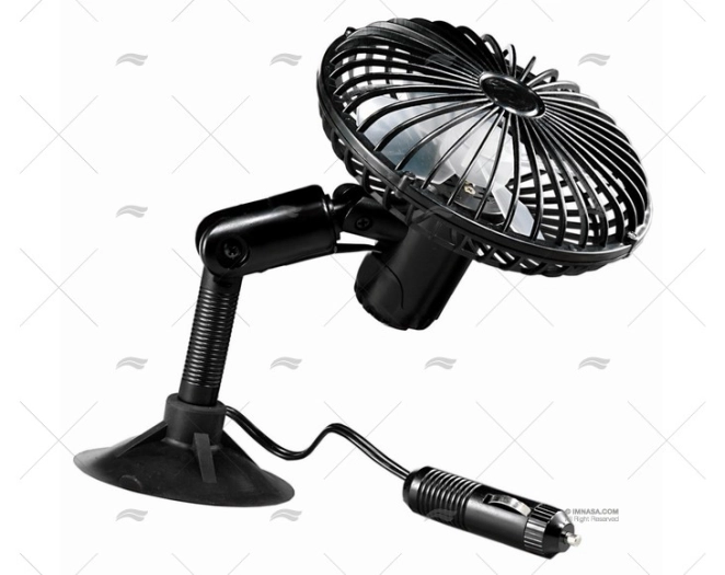 VENTILADOR NEGRO 12V VENTOSA