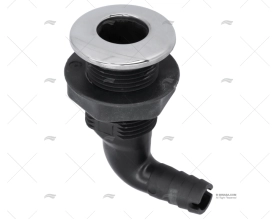 DRAIN ELBOW HOSE PORT PP/INOX 16mm