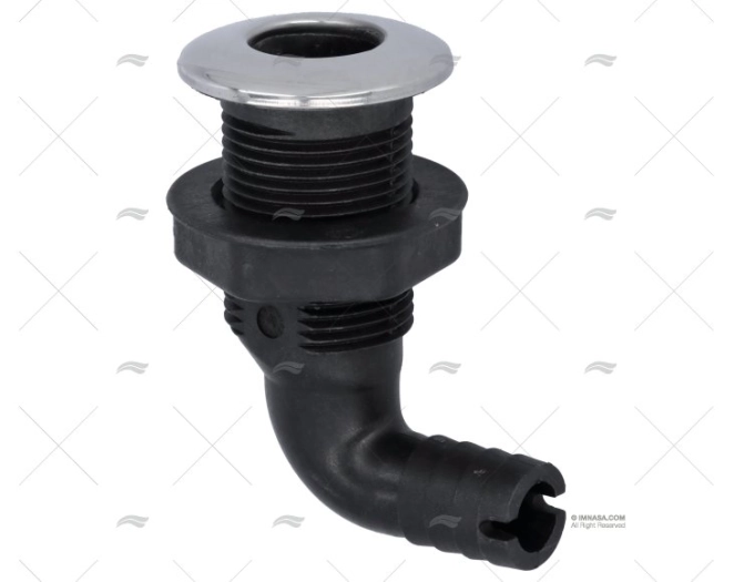 PASSASCAFI GOMITO PP/INOX 19mm