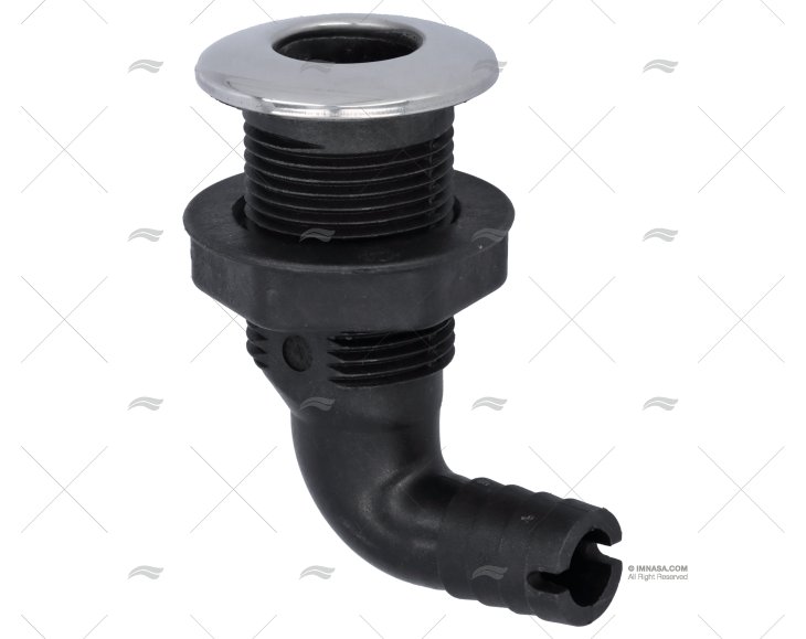 PASSASCAFI GOMITO PP/INOX 19mm
