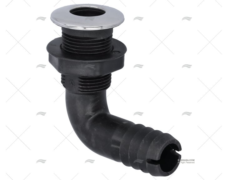 DRAIN ELBOW HOSE PORT PP/INOX 28.5mm