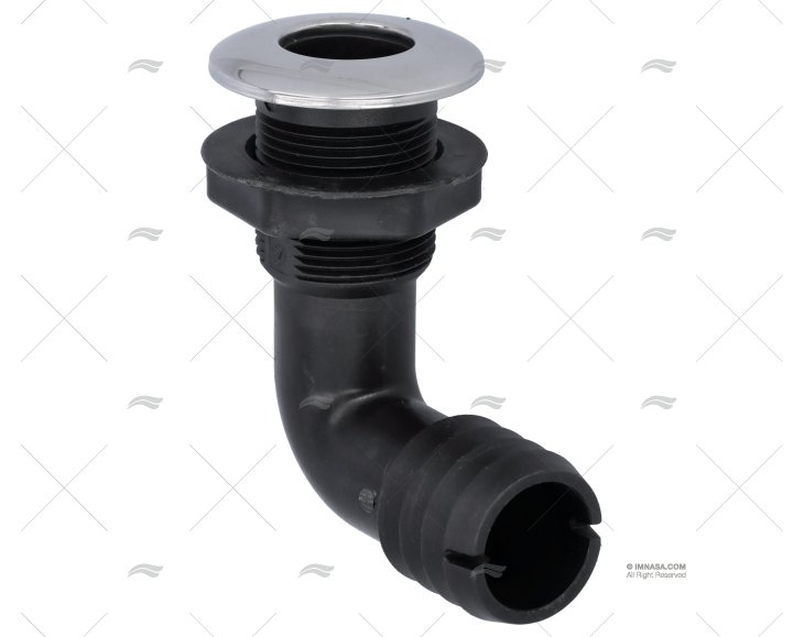 DRAIN ELBOW HOSE PORT PP/INOX 38mm