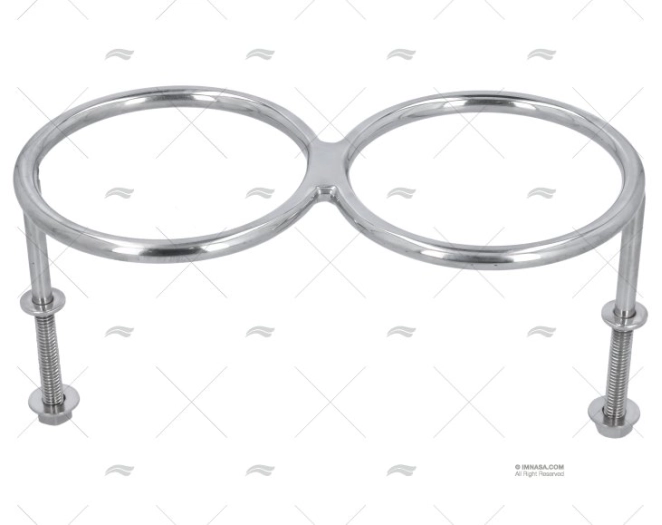 PORTA 2 BICCHIERI INOX