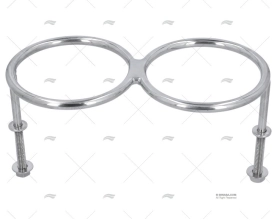 PORTA 2 BICCHIERI INOX