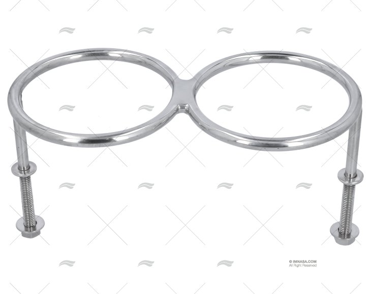 PORTA 2 BICCHIERI INOX