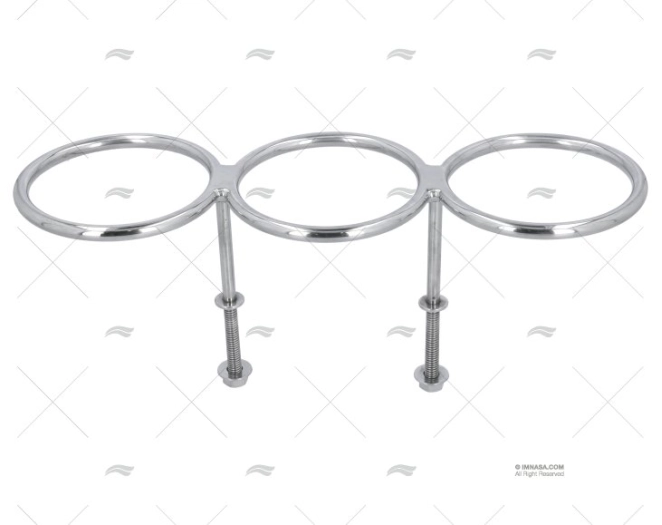 PORTA 3 COPO INOX